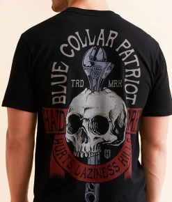 Howitzer Blue Collar Laziness Kills T-Shirt Black