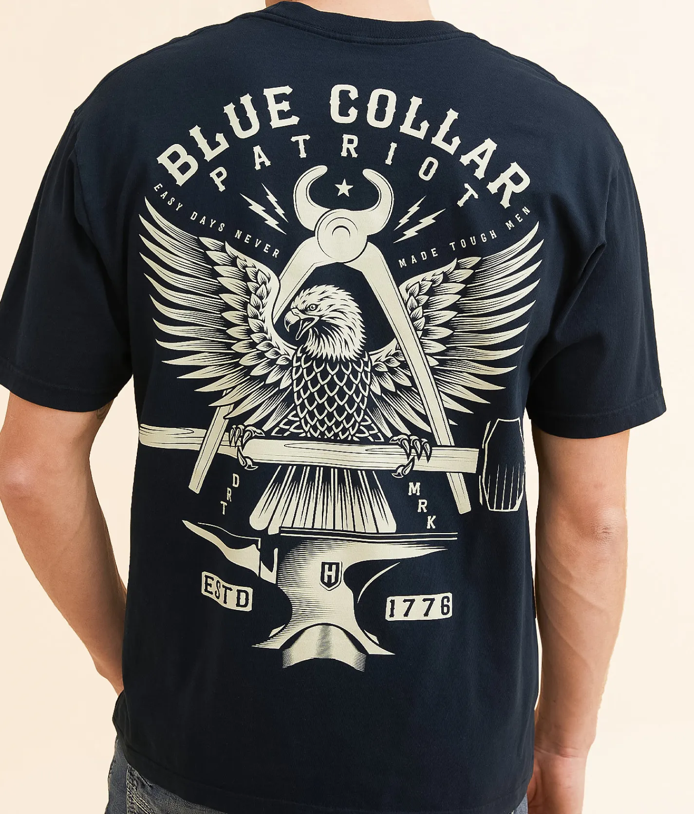 Graphic T-Shirts | Howitzer Blue Collar Made Of Steel T-Shirt Obsidian