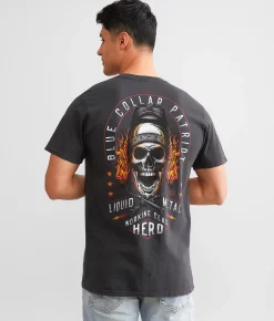 Howitzer Blue Collar Metal T-Shirt Vintage Black