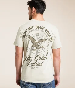 Howitzer Blue Collar Morning Glory T-Shirt Moonbeam Clearance