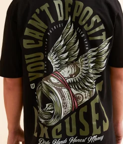 Graphic T-Shirts | Howitzer Blue Collar No Excuses T-Shirt Black