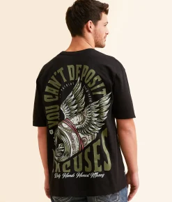 Graphic T-Shirts | Howitzer Blue Collar No Excuses T-Shirt Black