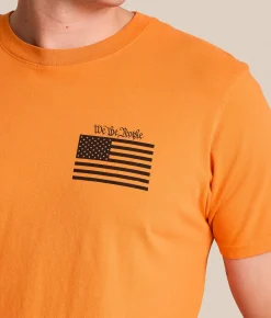 Howitzer Blue Collar Patriot T-Shirt Neon Orange Outlet