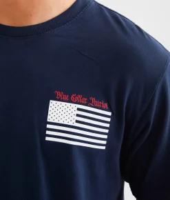 Howitzer Blue Collar Patriot T-Shirt Navy Best