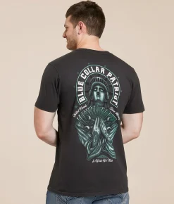 Graphic T-Shirts | Howitzer Blue Collar Skilled Hands T-Shirt Vintage Black