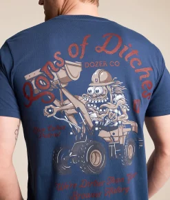 Howitzer Blue Collar Son of Ditches T-Shirt Moonlit Ocean Hot