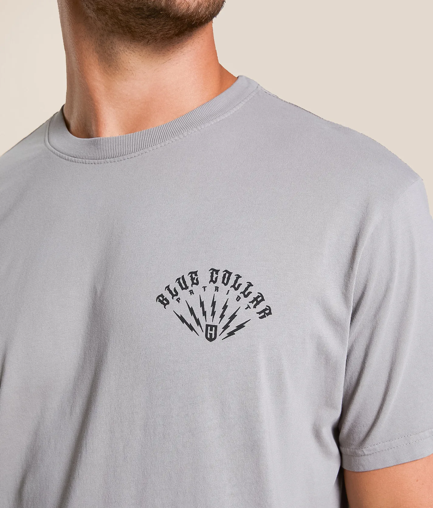 Tops|Graphic T-Shirts | Howitzer Blue Collar Sparked T-Shirt Silent Storm