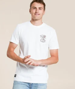Tops | Howitzer Blue Collar Sparked T-Shirt Antique White