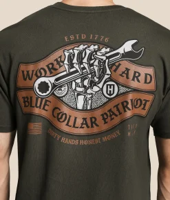 Howitzer Blue Collar Torqued T-Shirt Rosin Discount
