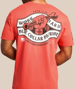 Graphic T-Shirts | Howitzer Blue Collar Torqued T-Shirt Hibiscus