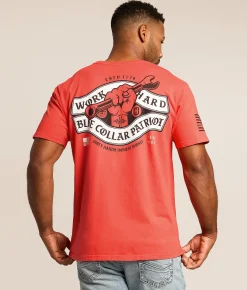Graphic T-Shirts | Howitzer Blue Collar Torqued T-Shirt Hibiscus
