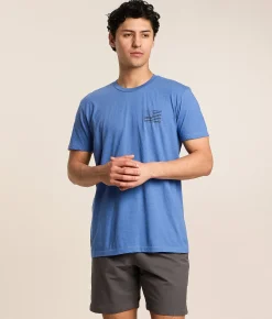 Howitzer Blue Collar Wrench Flag T-Shirt Sapphire Blue Sale