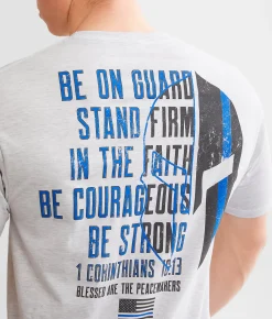 Graphic T-Shirts | Howitzer Blue Line T-Shirt Ash
