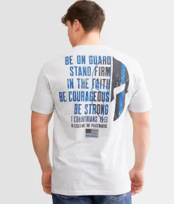 Graphic T-Shirts | Howitzer Blue Line T-Shirt Ash