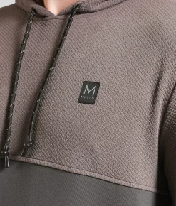Tops | Maven Co-op Bluff Heat Textured Hoodie Silver Mauve