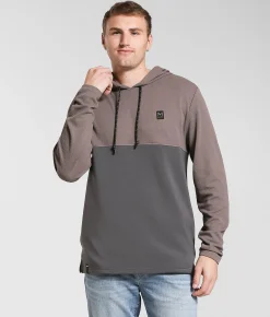 Tops | Maven Co-op Bluff Heat Textured Hoodie Silver Mauve