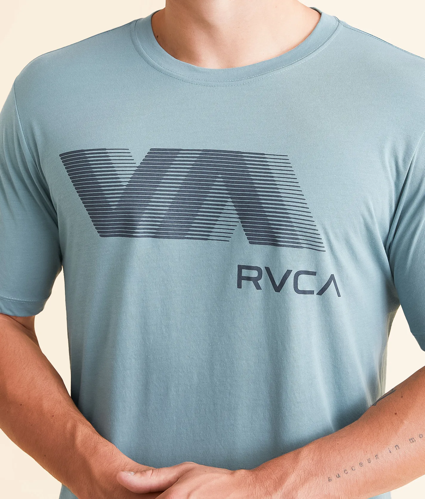 Graphic T-Shirts|Activewear | RVCA Blur Sport T-Shirt Warm Grey