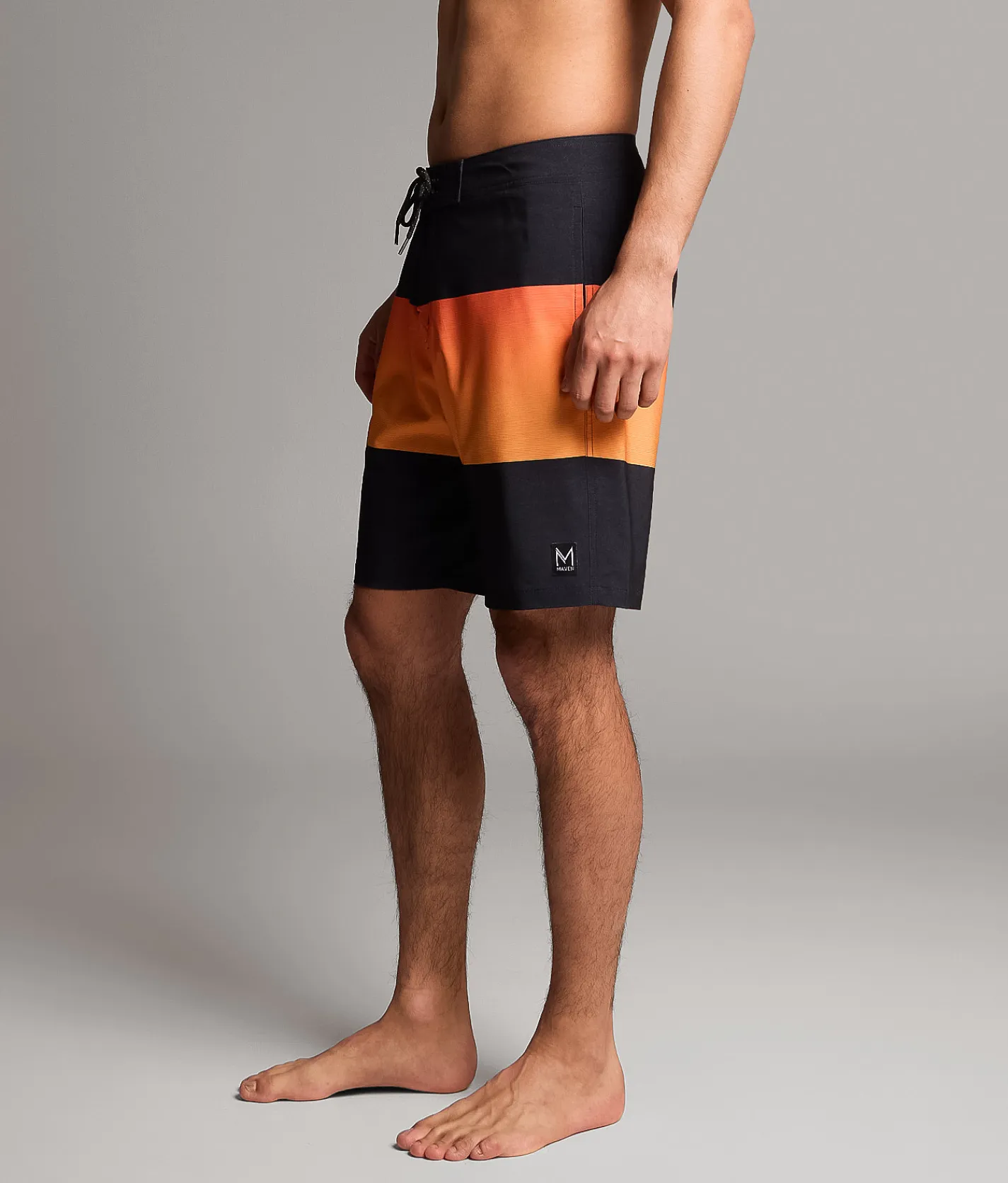 Maven Co-op Boardwalk Stretch Boardshort Black Coral Best