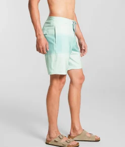 Bottoms|Swimwear | Maven Co-op Boardwalk Stretch Boardshort Teal Blue