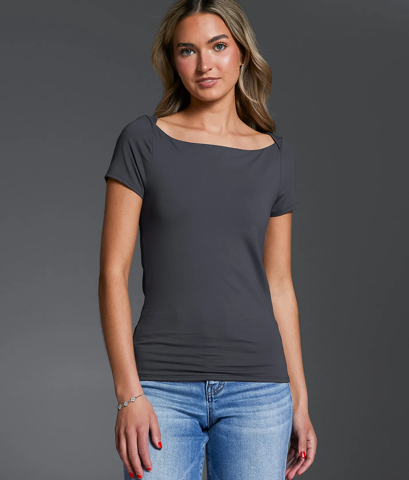 Tops | Buckle Black Boatneck Black Shaping & Smoothing Top Ebony