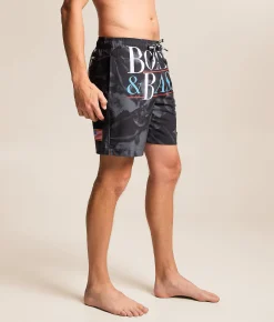 Bottoms|Swimwear | PSD Boats & Bass Stretch Swim Trunks Multi