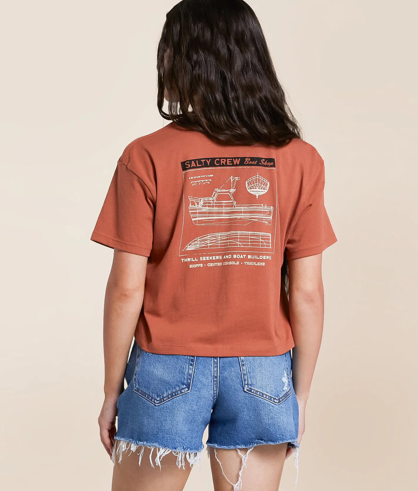 Tops | Salty Crew Boat Shop Cropped T-Shirt Sierra