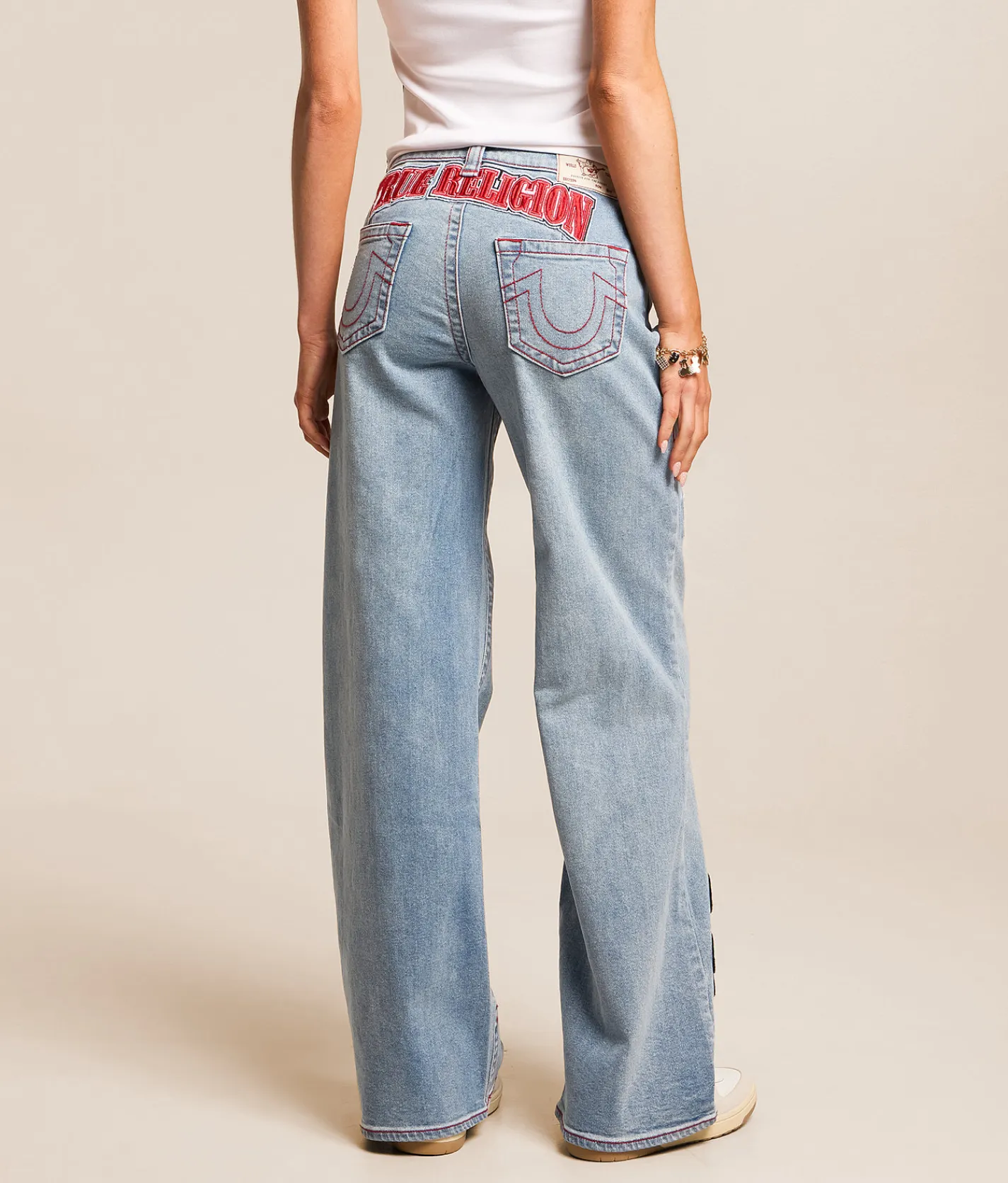 True Religion Bobbi Baggy Wide Leg Stretch Jean Horizon Henge Discount