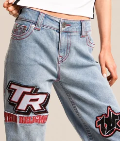 True Religion Bobbi Baggy Wide Leg Stretch Jean Horizon Henge Discount