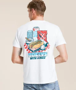 Old Row Bogeys With A Buzz T-Shirt White Discount