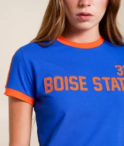 Tops | HYPE AND VICE Boise State Broncos Baby Cropped T-Shirt Royal Blue