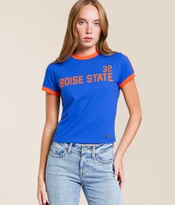 Tops | HYPE AND VICE Boise State Broncos Baby Cropped T-Shirt Royal Blue