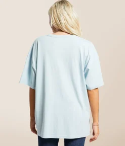 Gameday SOCIAL® Boise State Broncos Oversized T-Shirt Pale Blue Hot