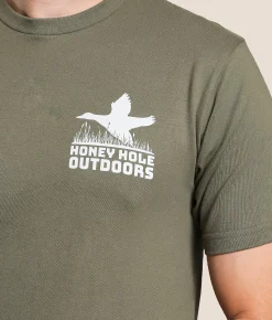 Honey Hole® Bold Duck T-Shirt Military Green Best