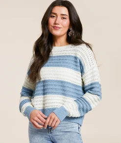 Tops | Z Supply Bonapart Sweater Light Denim