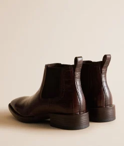 Shoes | Ariat Booker Leather Chelsea Boot Chocolate Croc Print