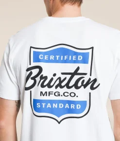 Brixton Booker T-Shirt White New