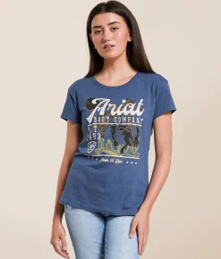 Ariat Boot Company T-Shirt Navy Blue Heather Discount