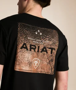 Ariat Boot Leather Patch T-Shirt Black Best