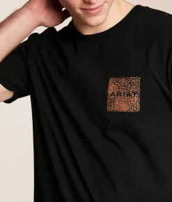 Ariat Boot Leather Patch T-Shirt Black Best