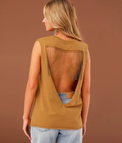 Tops | Sterling & Stitch Boot Stitch Tank Top Brown