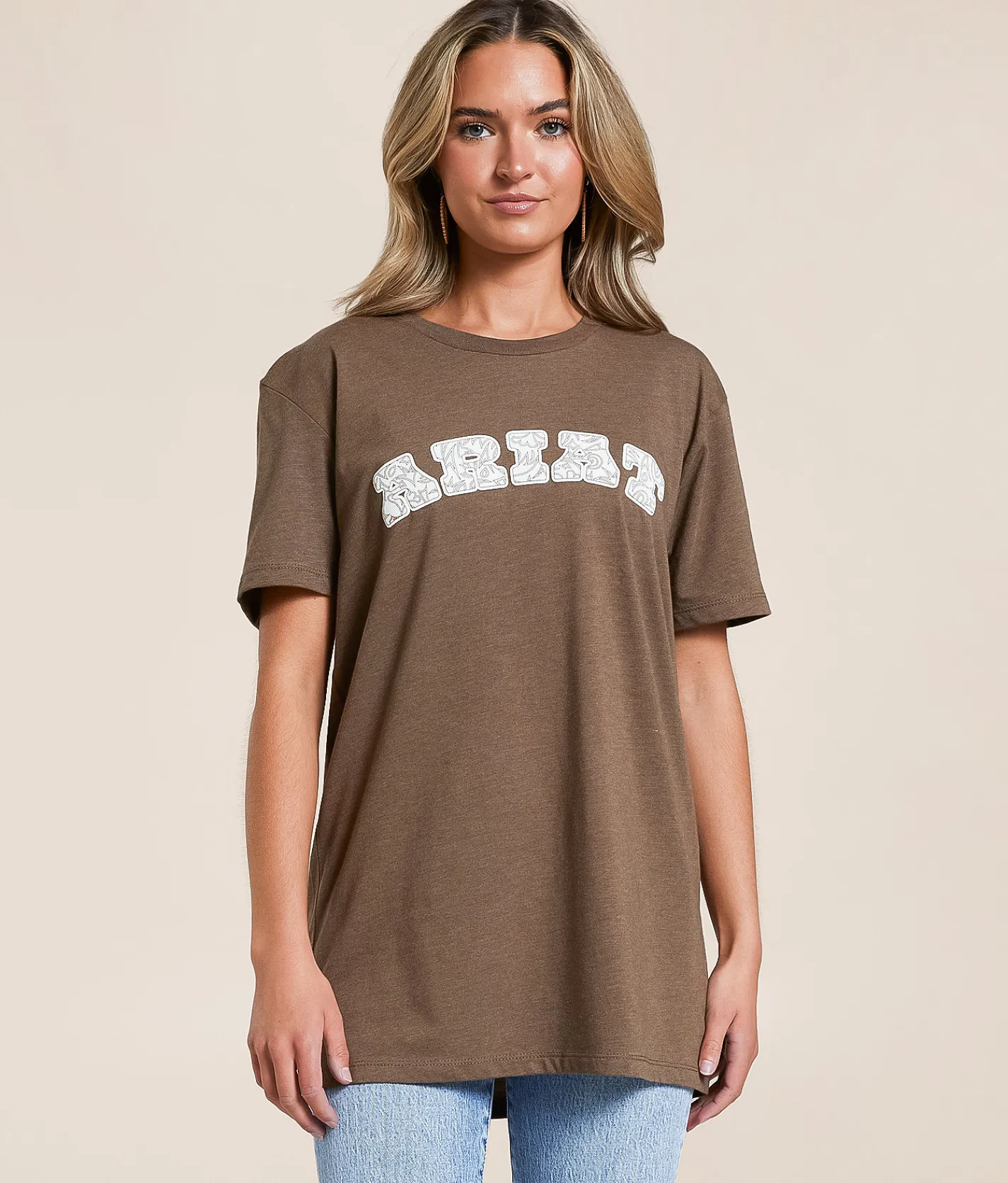 Ariat Boot Stitch T-Shirt Brown Heather Best