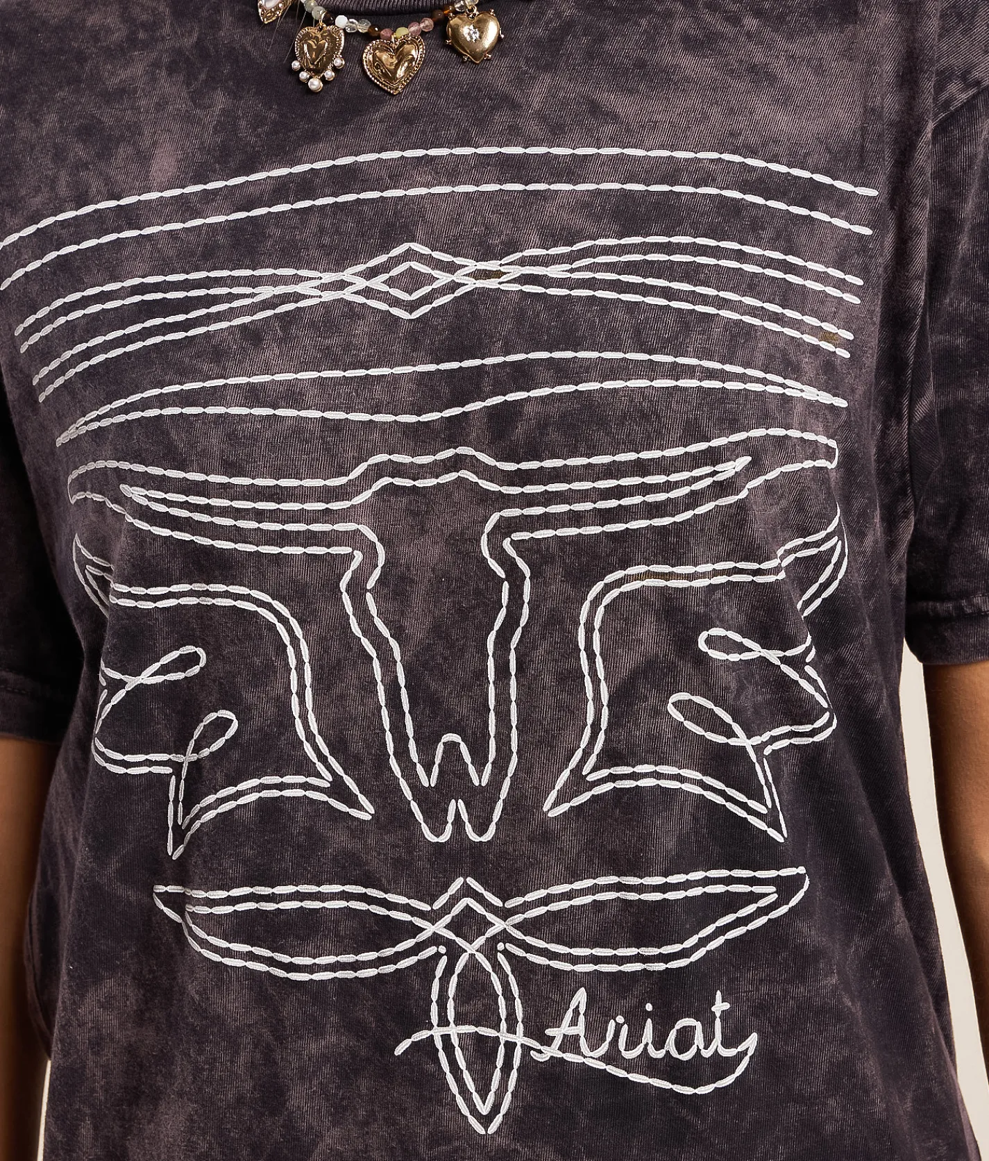 Ariat Boot Stitch T-Shirt Cloud Black Sale