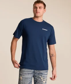 Hooey Borderline T-Shirt Blue Clearance