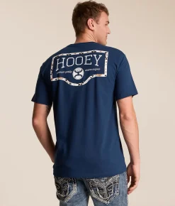 Hooey Borderline T-Shirt Blue Clearance