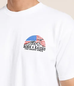 Tops|Graphic T-Shirts | The Brave Ones Born & Raised T-Shirt White