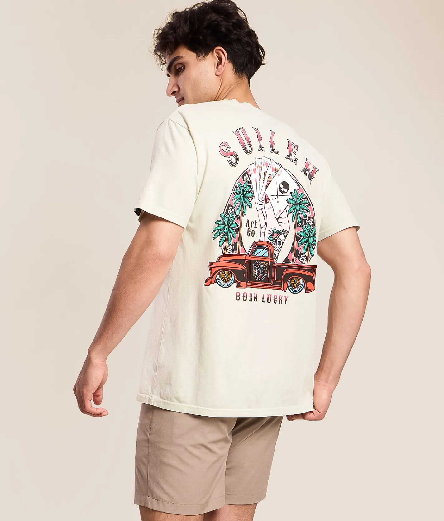 Tops|Graphic T-Shirts | Sullen Born Lucky T-Shirt Hushed Green