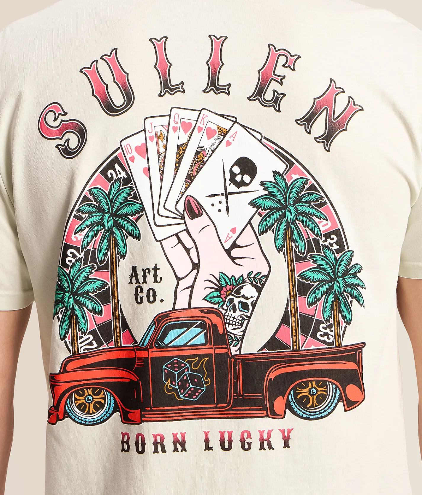 Tops|Graphic T-Shirts | Sullen Born Lucky T-Shirt Hushed Green