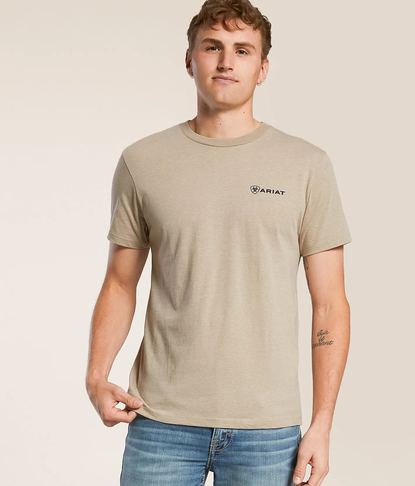 Ariat Born To Buck T-Shirt Brindle Heather New