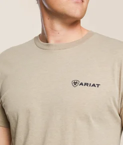 Ariat Born To Buck T-Shirt Brindle Heather New