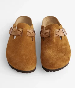 Birkenstock® Boston Braided Soft Suede Clog Mink Clearance